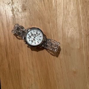 Michael Kors Unisex Clear Stainless Steel Watch